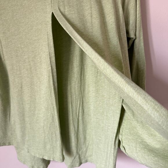 Pure Jill Elliptical Layered Top Womens LARGE PETITE Lagenlook Boho Green Casual - Picture 8 of 11